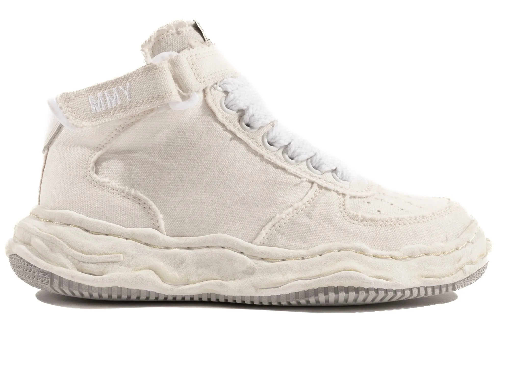 Rain Step Low Arch Maison Mihara Yasuhiro Canvas Wayne High-Top Sneaker in White
