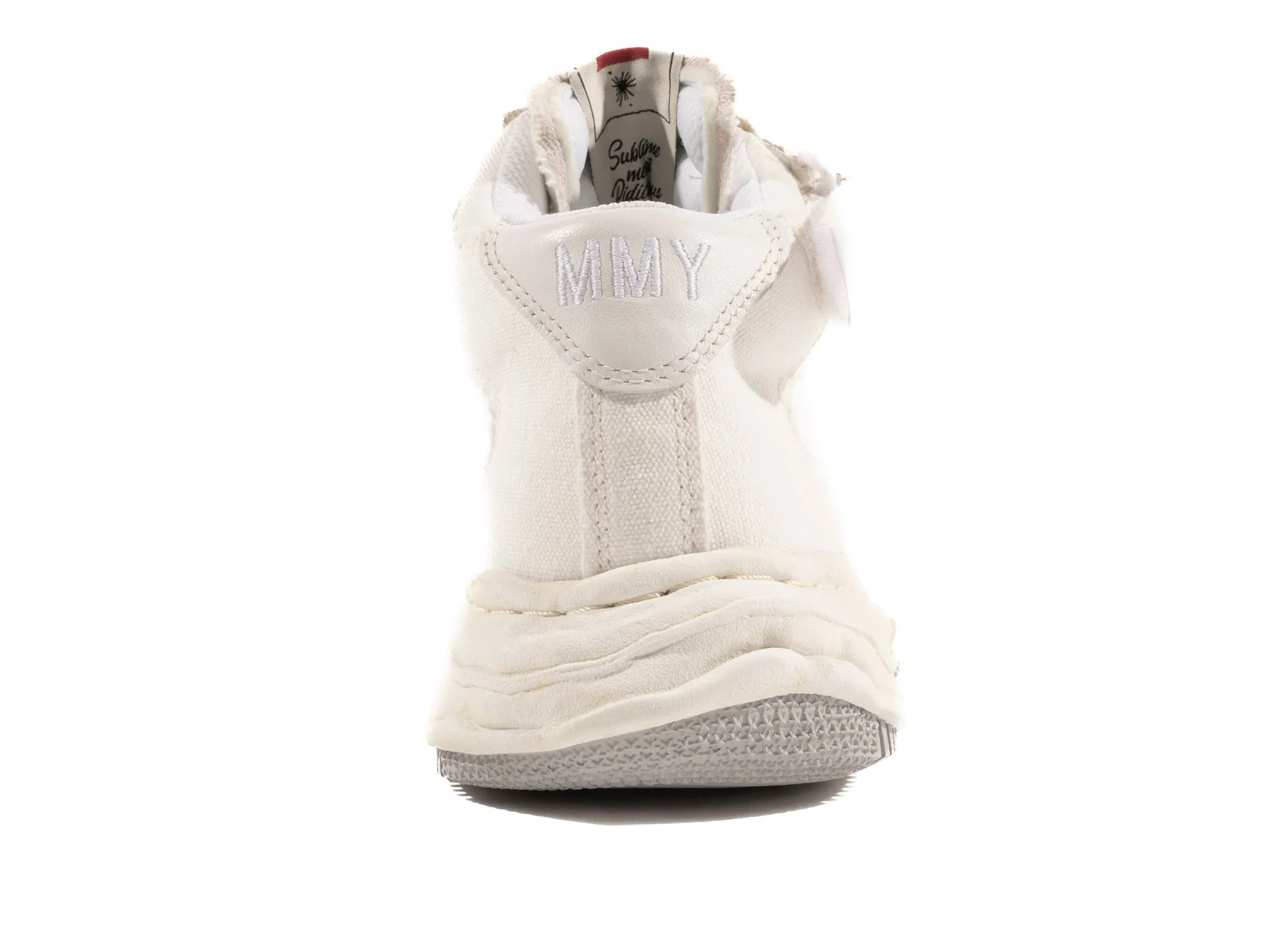 Maison Mihara Yasuhiro Canvas Wayne High-Top Sneaker in White Swift Glide New Drop