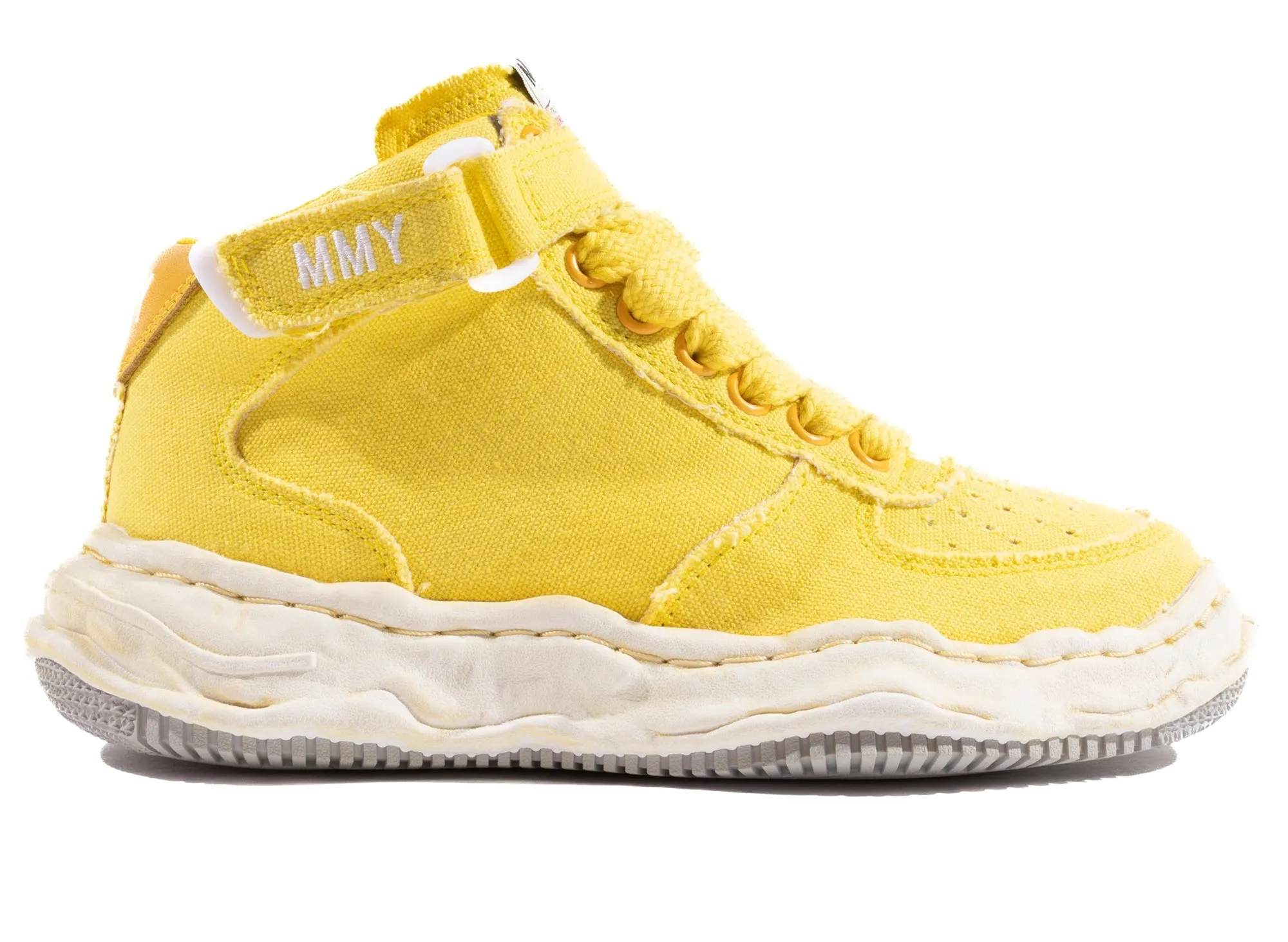 Maison Mihara Yasuhiro Canvas Wayne High-Top Sneaker in Yellow Hiking Mood Global Cool