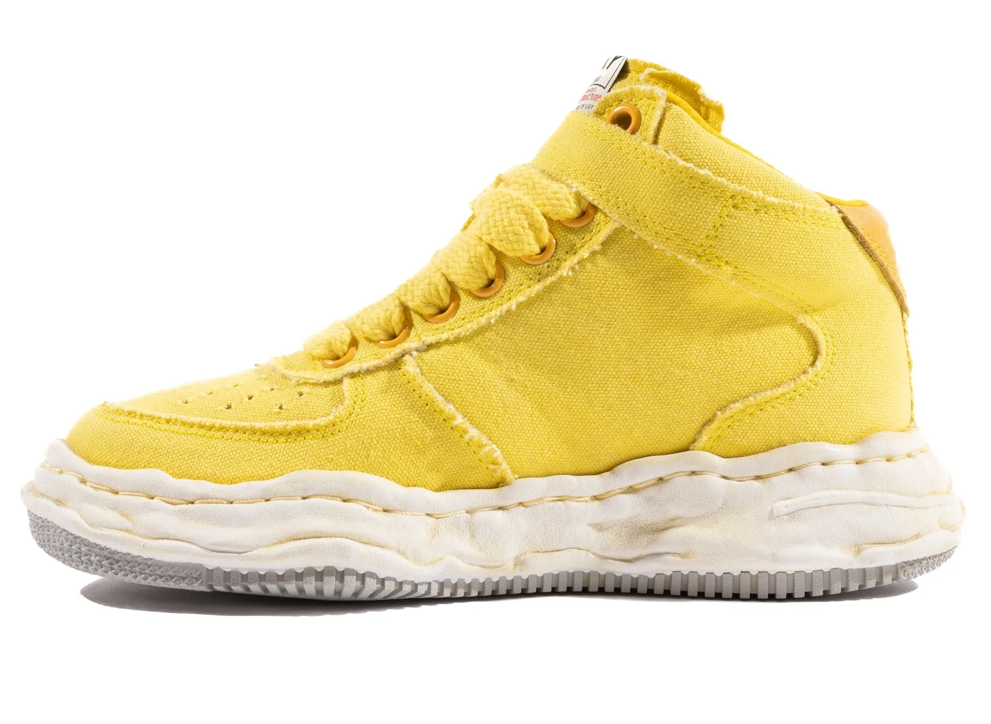Maison Mihara Yasuhiro Canvas Wayne High-Top Sneaker in Yellow Kind Step