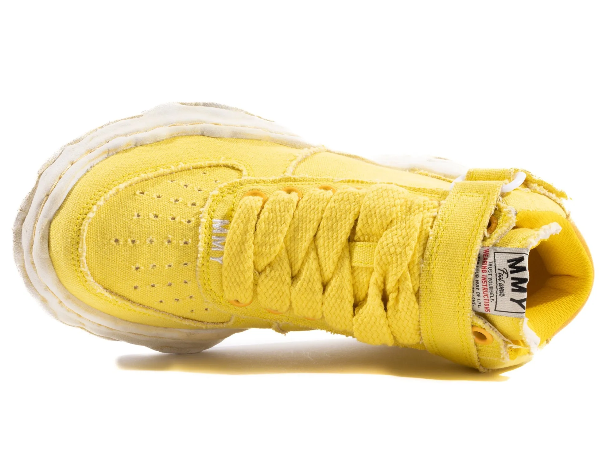 Pilates Cool Office Cool Maison Mihara Yasuhiro Canvas Wayne High-Top Sneaker in Yellow
