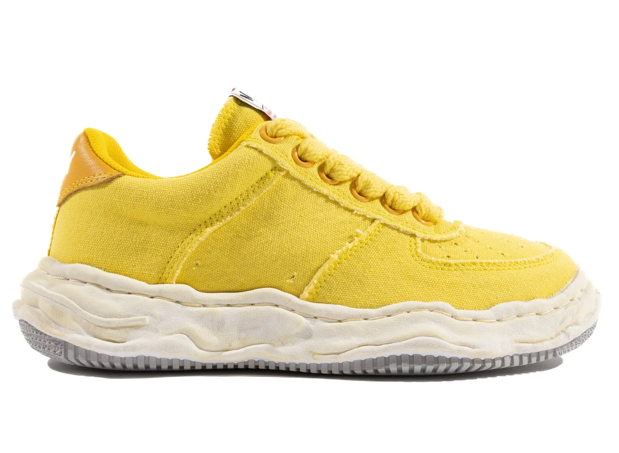 Media Pop Maison Mihara Yasuhiro Canvas Wayne Low-Top Sneaker in Yellow