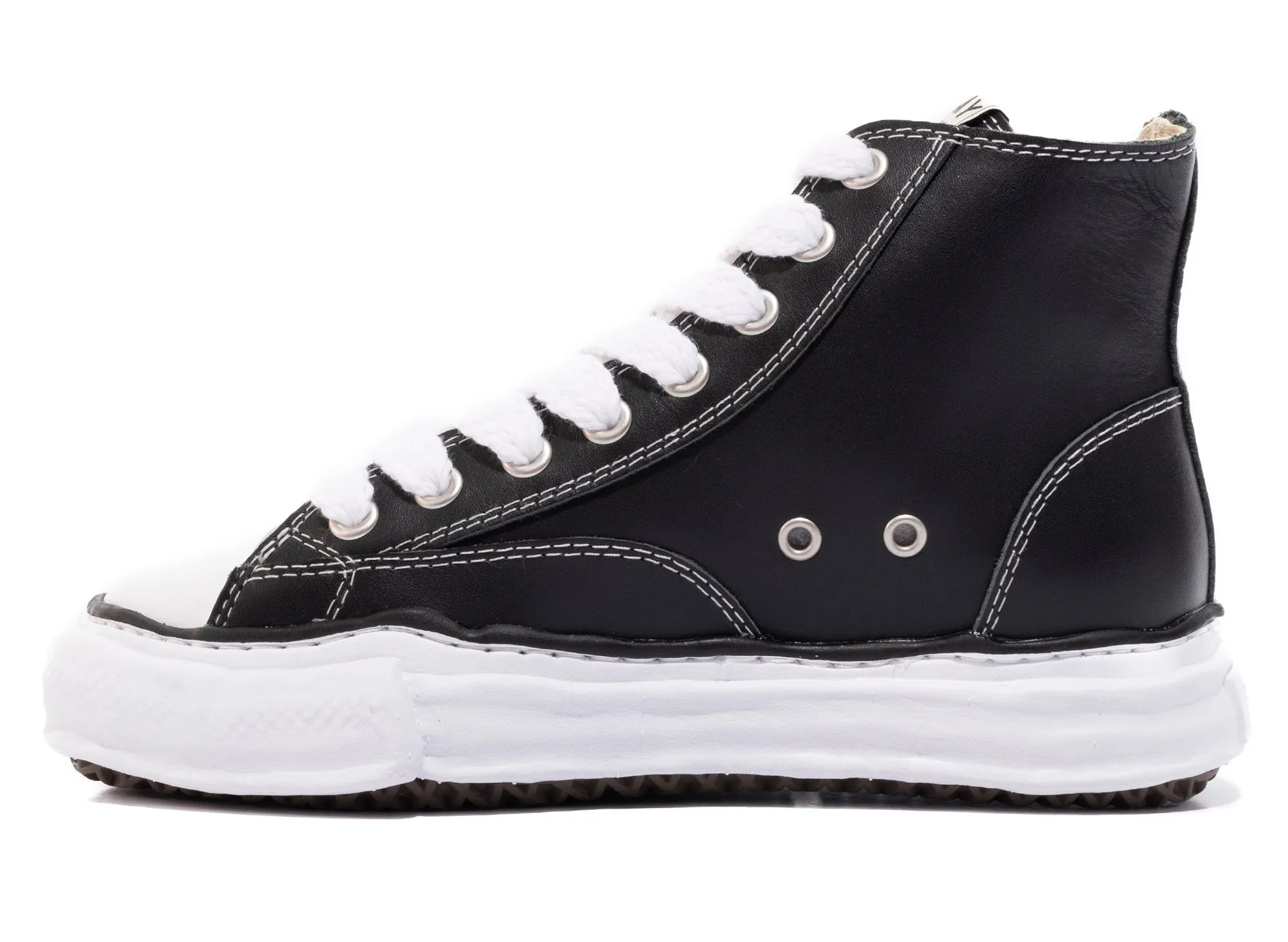 Maison Mihara Yasuhiro High Top Lace Up Sneaker in Black Cactus Cool
