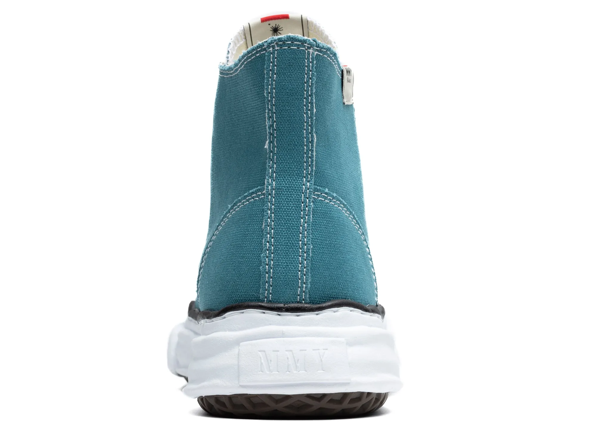 Maison Mihara Yasuhiro High Top Lace Up Sneaker in Blue Lightweight Form Rainy Day Slip Safe