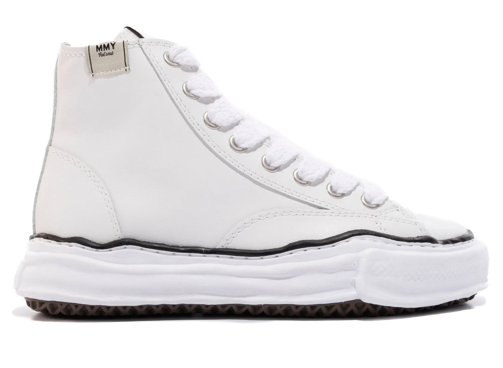 Maison Mihara Yasuhiro High Top Lace Up Sneaker in White Earth Mood