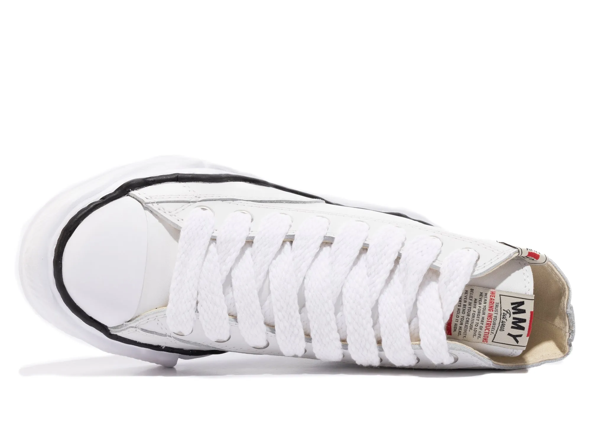 Maison Mihara Yasuhiro High Top Lace Up Sneaker in White Breathable Daily Walk Linen Air