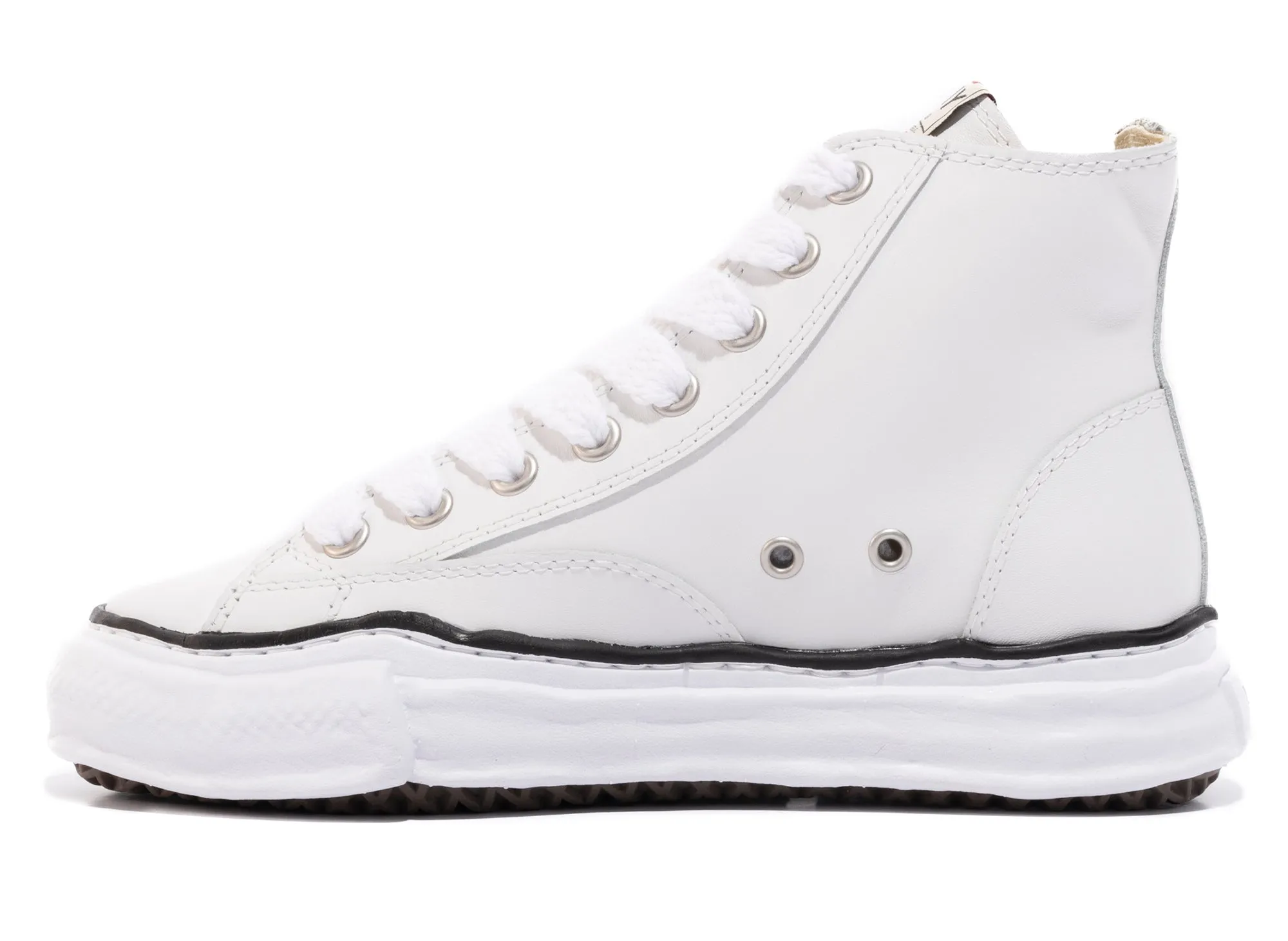 Buckle Fit Fitness Maison Mihara Yasuhiro High Top Lace Up Sneaker in White