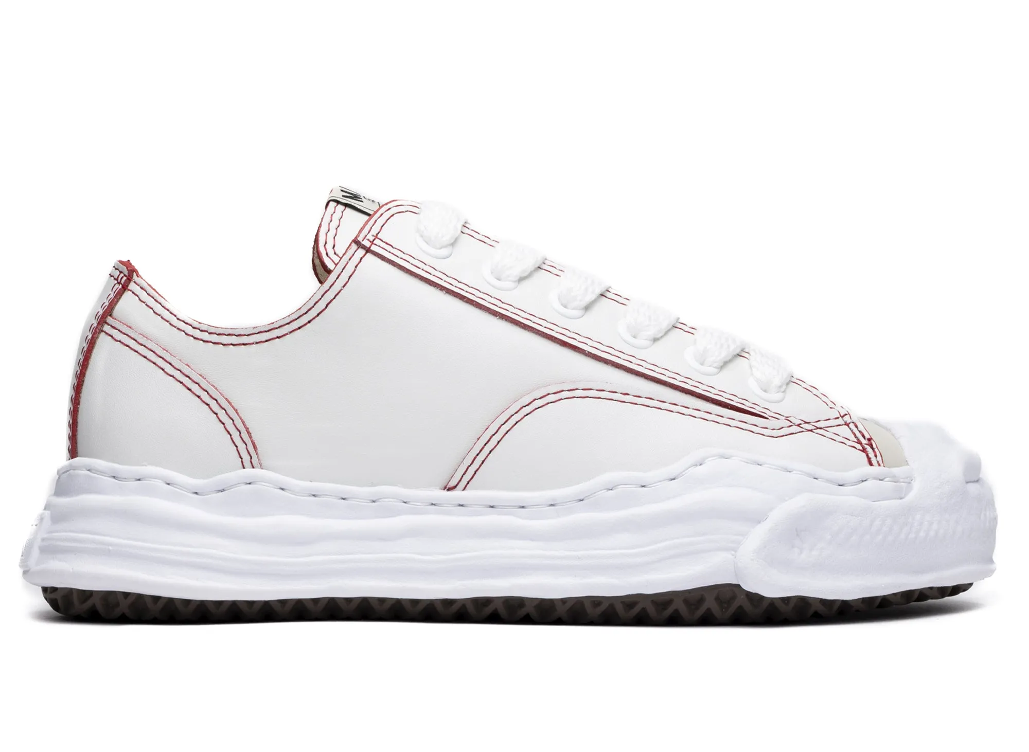 Maison Mihara Yasuhiro Leather Peterson Low in White Wool Warm