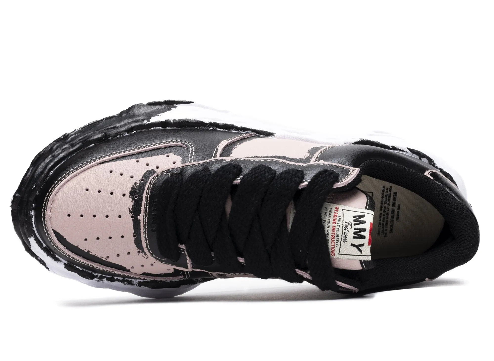 Slip Resistant Outdoor Explorers Stable Core Maison Mihara Yasuhiro Leather Wayne Low in Black/Pink