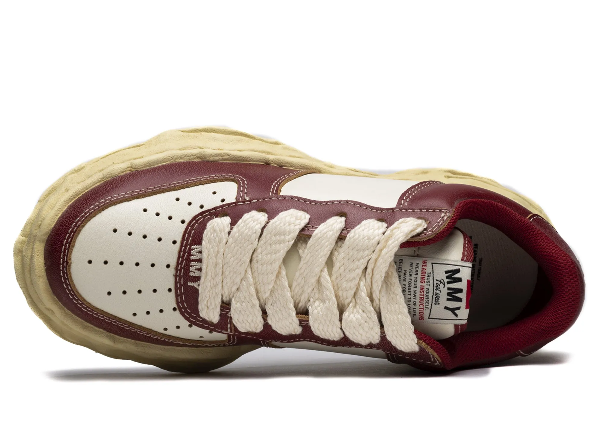 Maison Mihara Yasuhiro Leather Wayne Low 'Red/White' Party Glow