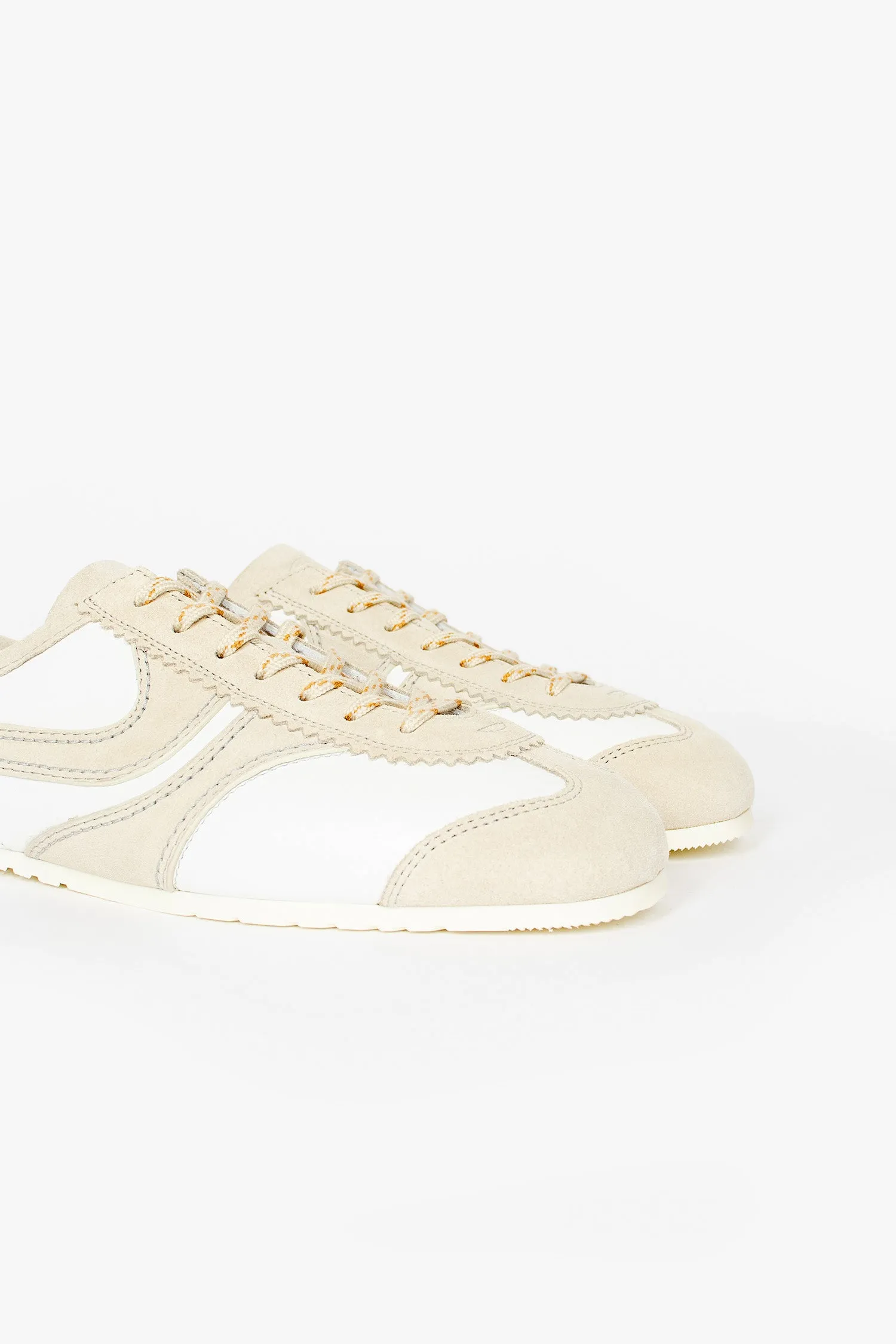 Marathon Leather Sneaker White Thermoplastic Construction stretchy design