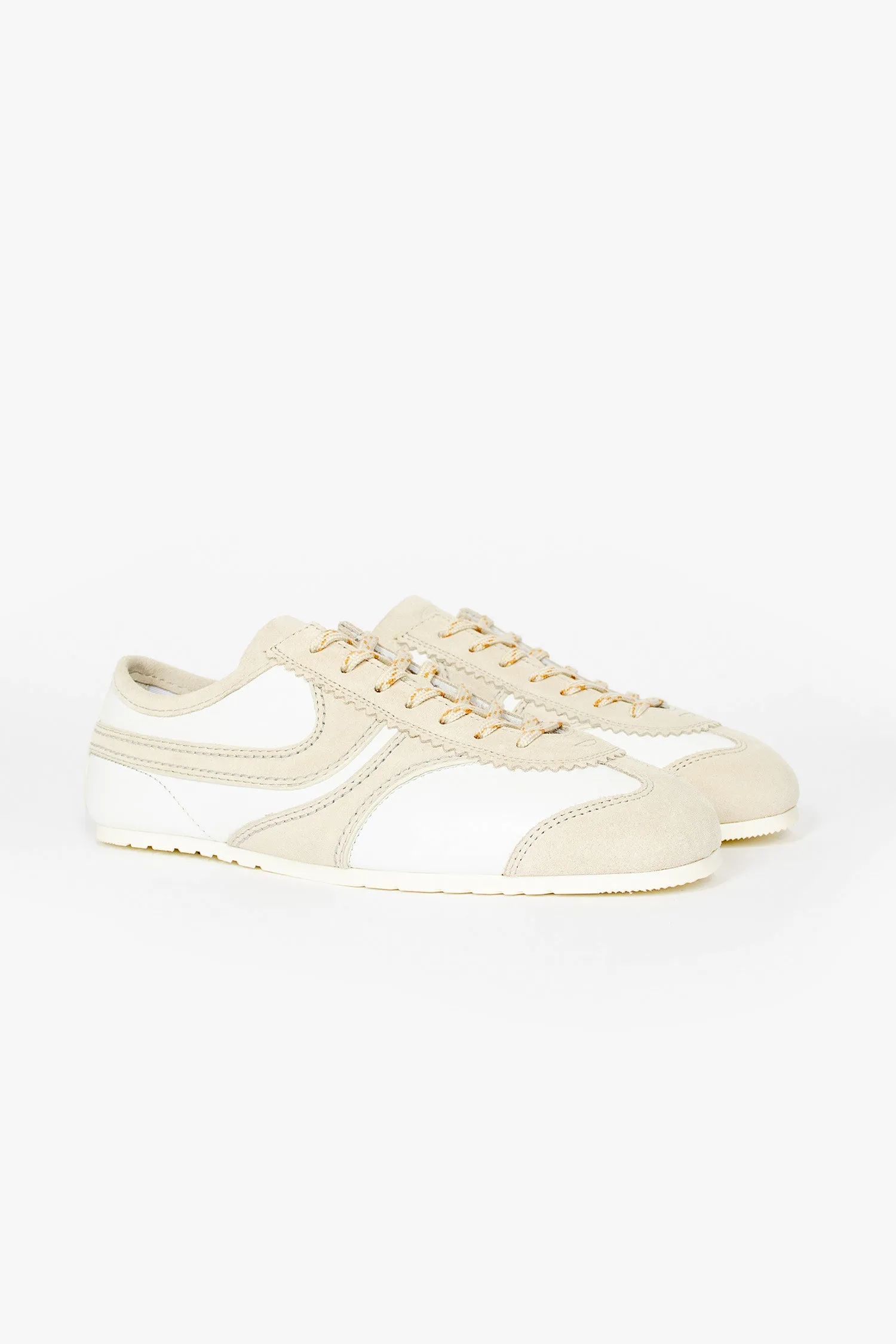 Ultra Cushioned Sole Marathon Leather Sneaker White