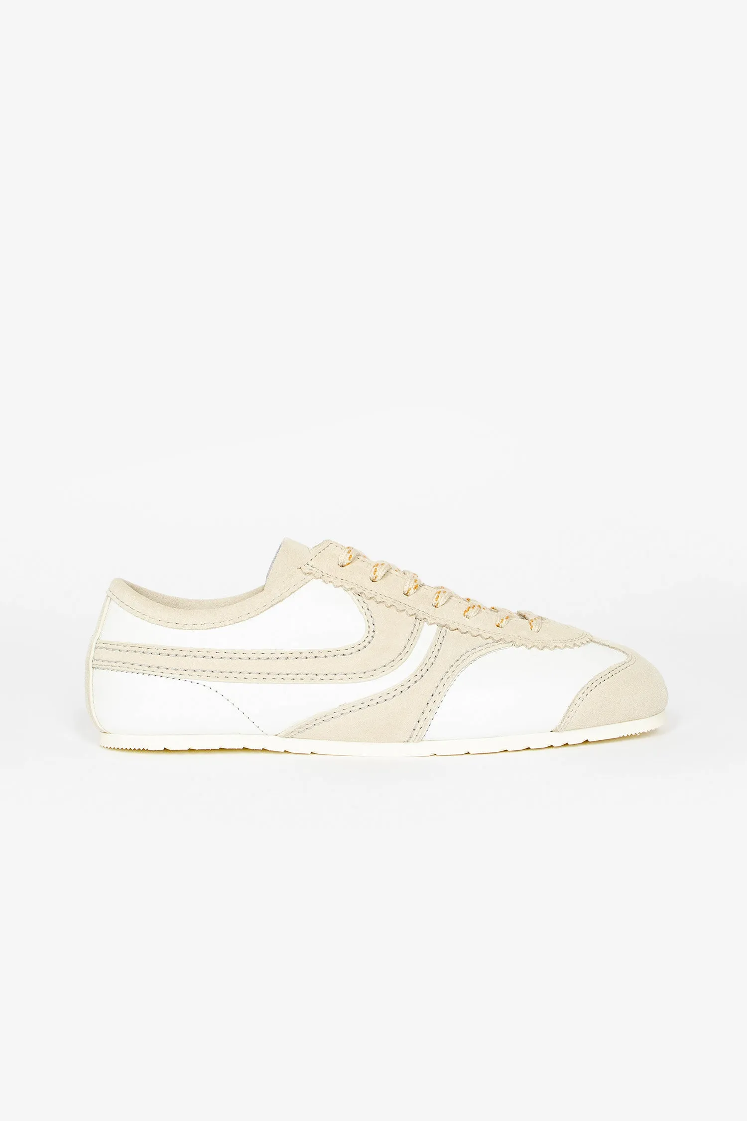 Marathon Leather Sneaker White Clean Shape No Bulk