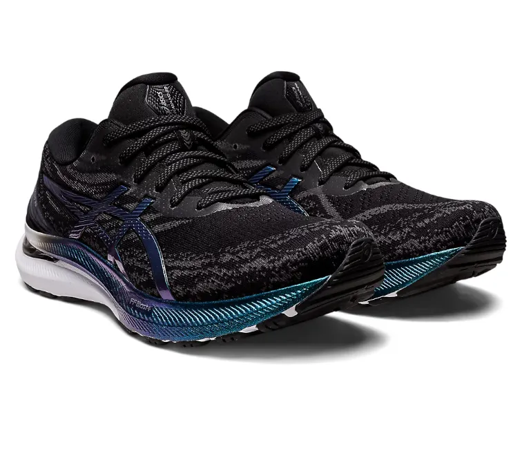 Men's Asics Gel-Kayano 29 Platinum (Black/Blue) Elastic Ankle Nonslip Outsole