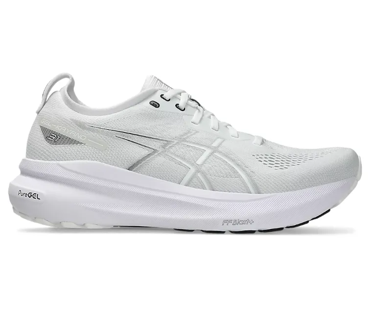 Flat Sole Mens Asics Gel Kayano 31 (White/Concrete)