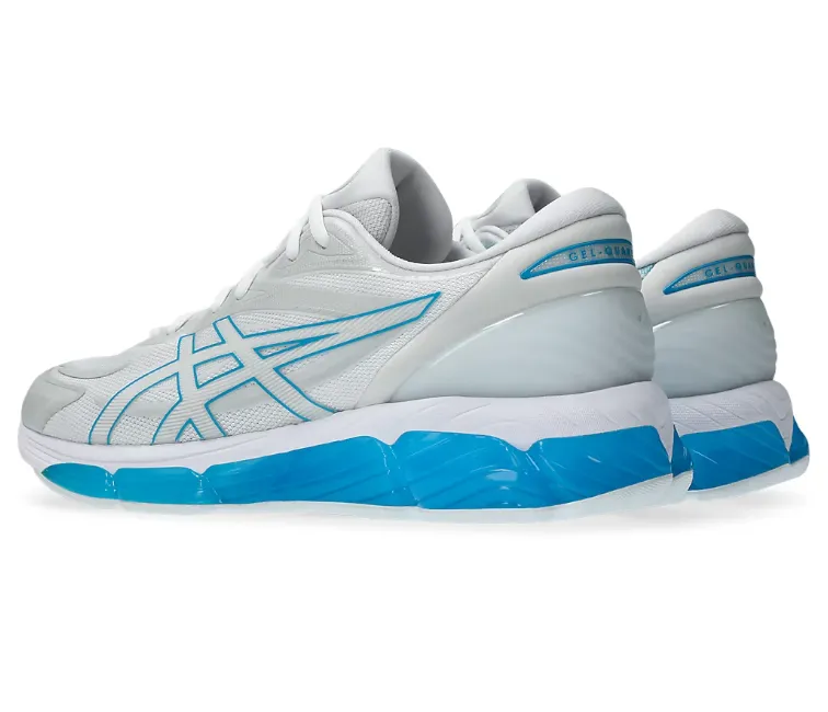 Men's Asics Gel-Quantum 360 8 (White/Digital Aqua) Enhanced Lateral Support Lace Up Design