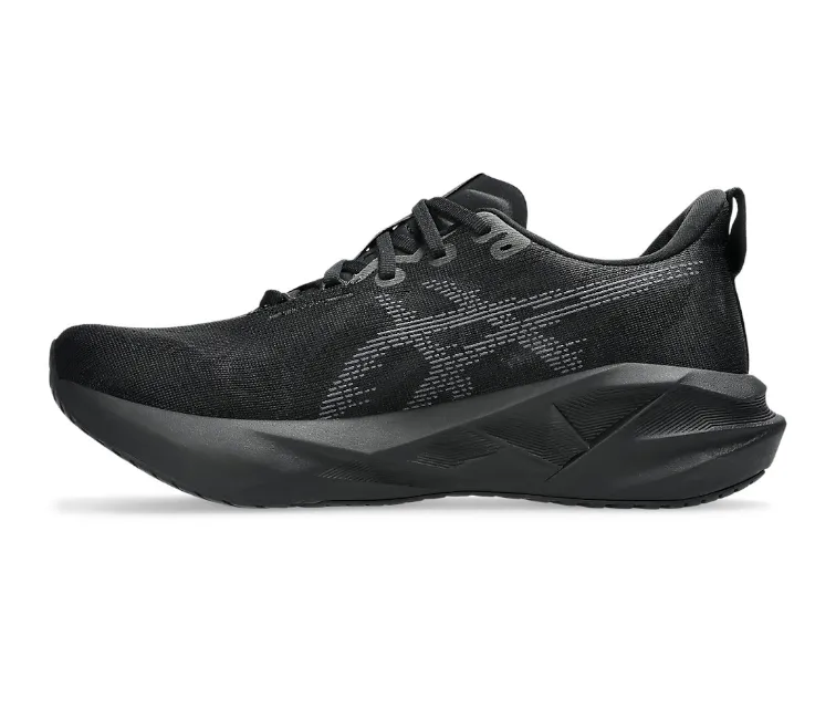 Men's Asics Novablast 5 (Black/Carrier Grey) Cross Motion Energy Returning Midsole