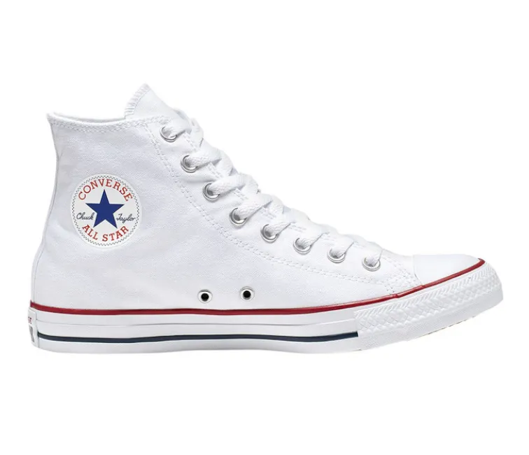 Cushioned Choice Men's Converse Chuck Taylor High Tops (White/Red/Blue)