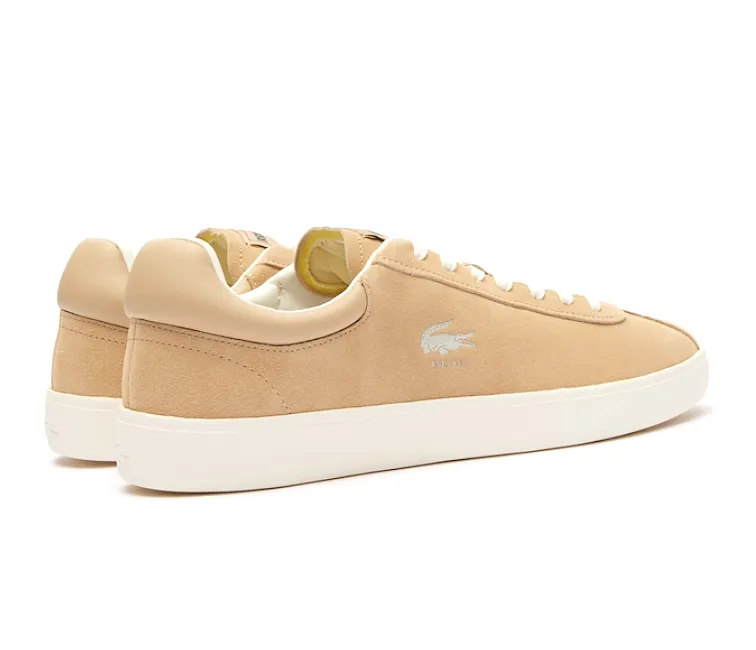 Durable Build Flex Zones Men's Lacoste Baseshot 124 3 SMA (Light Brown/Off White)