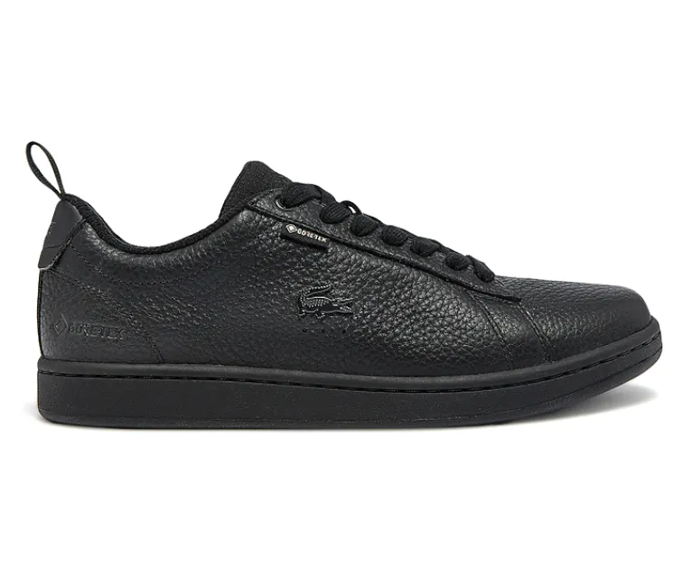 flex design Anti Slip Rubber Outsole Men's Lacoste Carnaby Evo GTX 07221 SMA (Black)