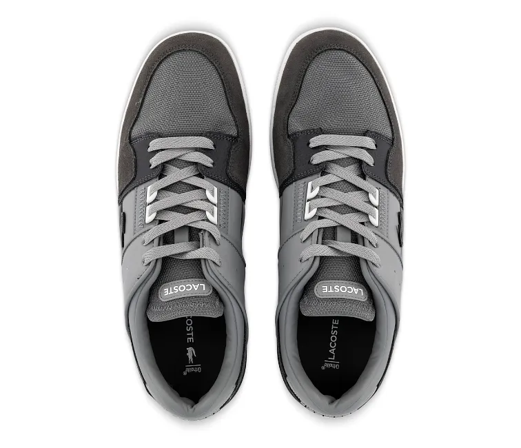Double Stitched Seams Cool Touch Men's Lacoste Court Cage 123 7 SMA (Grey/White)