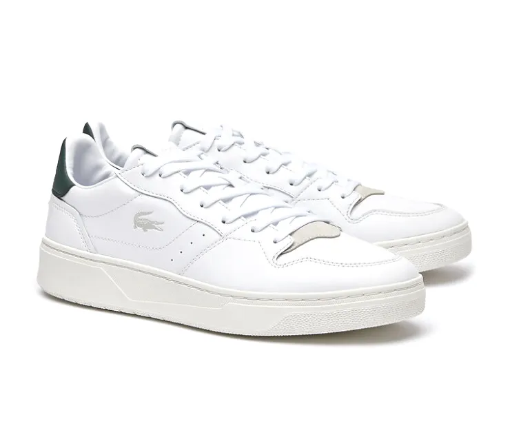 Men's Lacoste Court-Lisse 222 1 (White/Dark Green) Relax Fit Athletic Touch