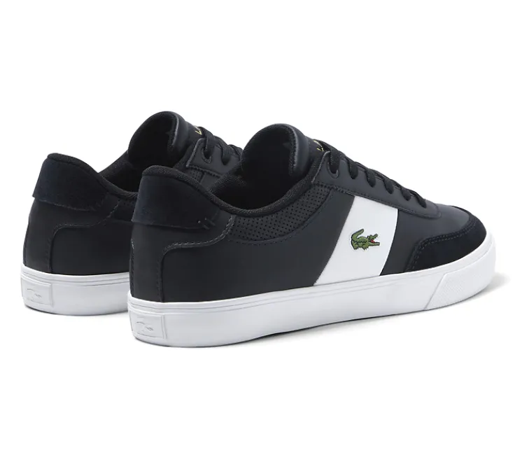 Hyperlock Heel Plush Fit Men's Lacoste Court Master Pro 222 1 (Black/Off White)