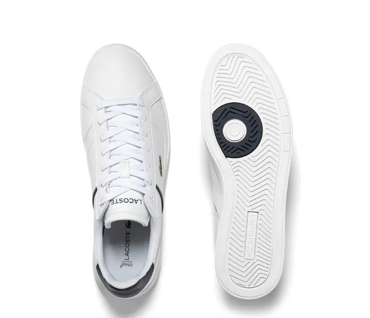 Men's Lacoste Europa Pro 123 1 (White/Navy) Everyday Use Supportive arch