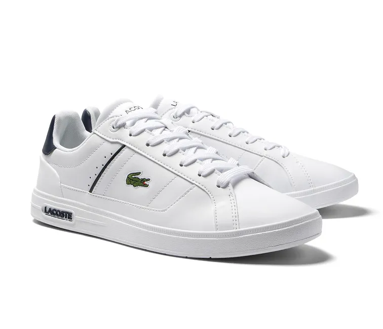 Men's Lacoste Europa Pro 123 1 (White/Navy) Pressure Relief Comfortable Run
