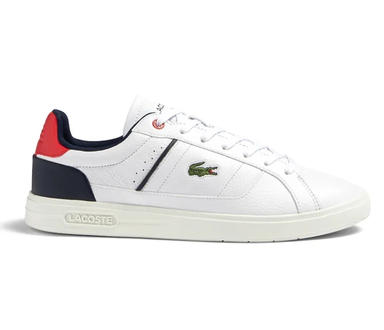 Comfortable Bottom Men's Lacoste Europa Pro 123 3 SMA (White/Navy/Red)