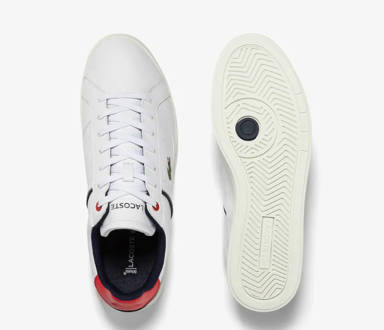 Walk Ease Balanced Step Men's Lacoste Europa Pro 123 3 SMA (White/Navy/Red)