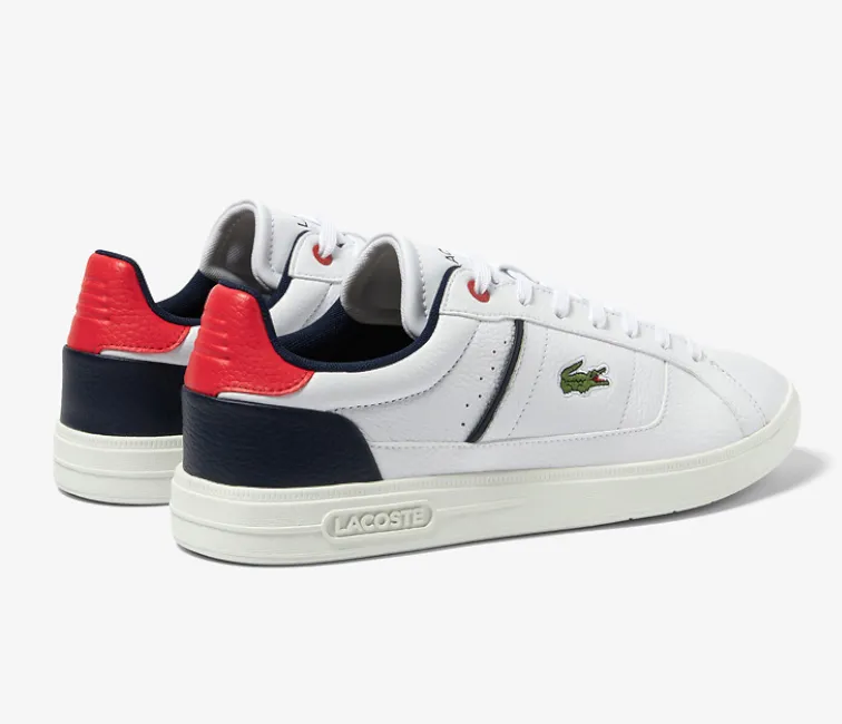 Men's Lacoste Europa Pro 123 3 SMA (White/Navy/Red) Breathable Feel