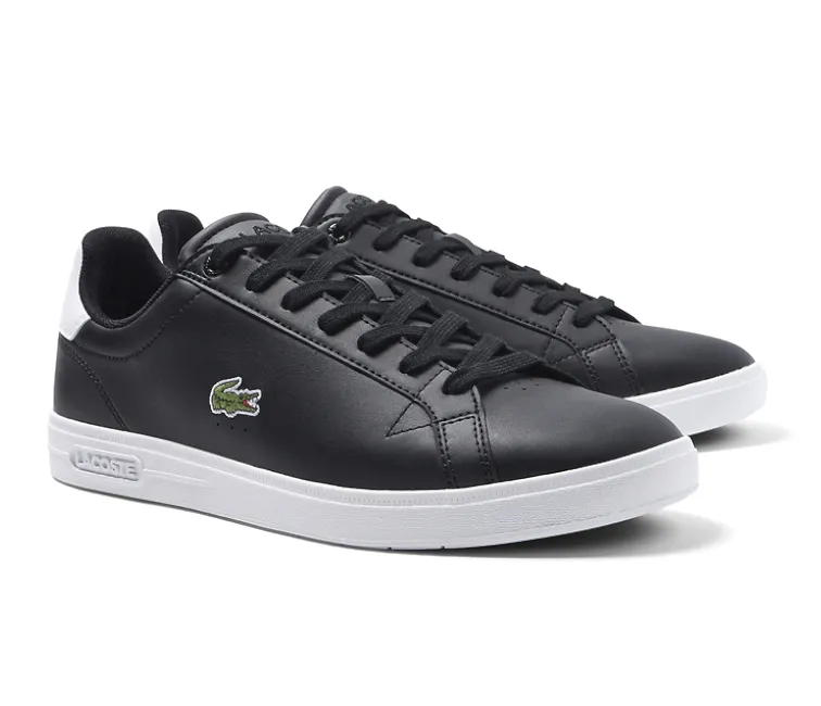 Reinforced Eyelets Design Collared Ankle Padding Men's Lacoste Graduate PRO 222 1 SMA (BLK/WHT)