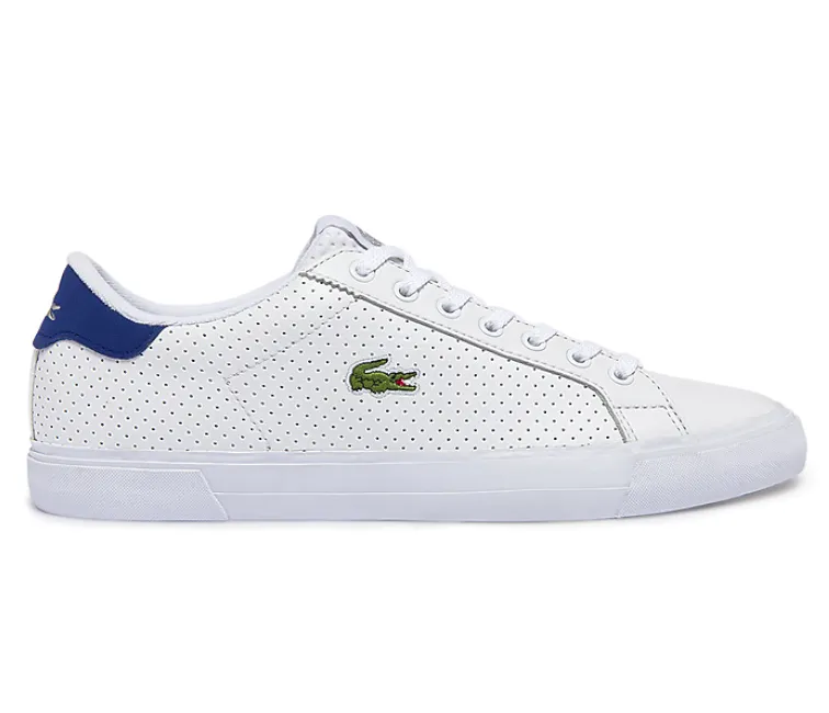 Hydrophobic Upper Material Men's Lacoste Lerond Plus 0722 (White/Blue)