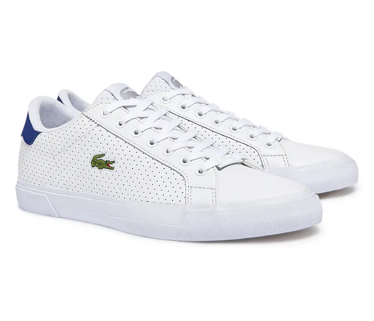 Men's Lacoste Lerond Plus 0722 (White/Blue) Motion Comfort Street Friendly