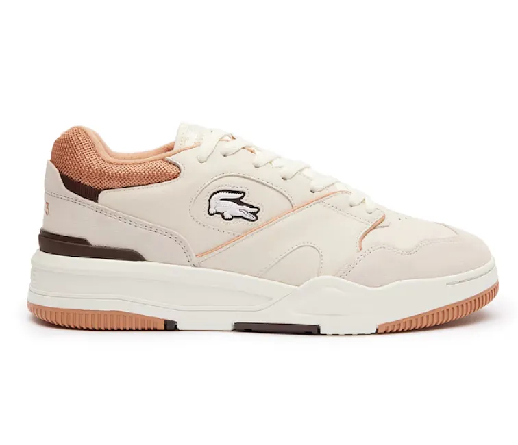 Any Terrain Men's Lacoste Lineshot 124 3 SMA (Off White/Light Brown)