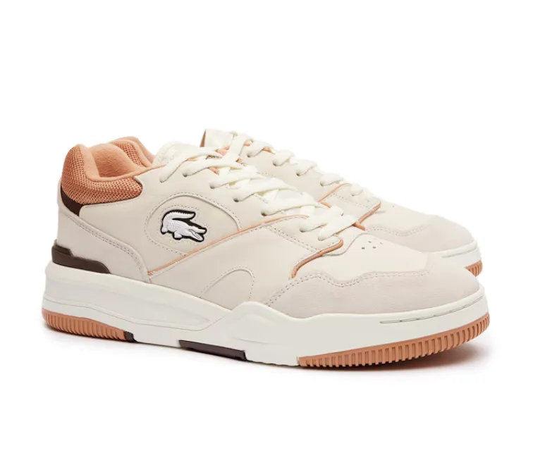 Orthopedic Arch Support Men's Lacoste Lineshot 124 3 SMA (Off White/Light Brown)