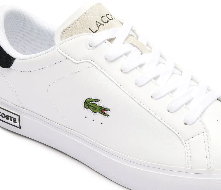 Outdoor Ready Grid Traction System Men's Lacoste Powercourt 124 2 SMA (White/Black)