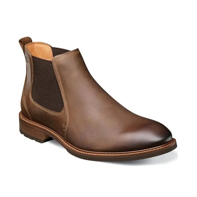 Elite Mode Men's Lodge Plain Toe Brown Crazy Horse