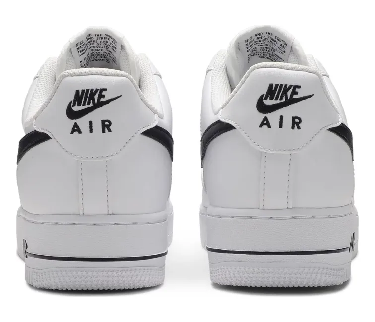 Men's Nike Air Force 1 Low (White Black) Quick Flow