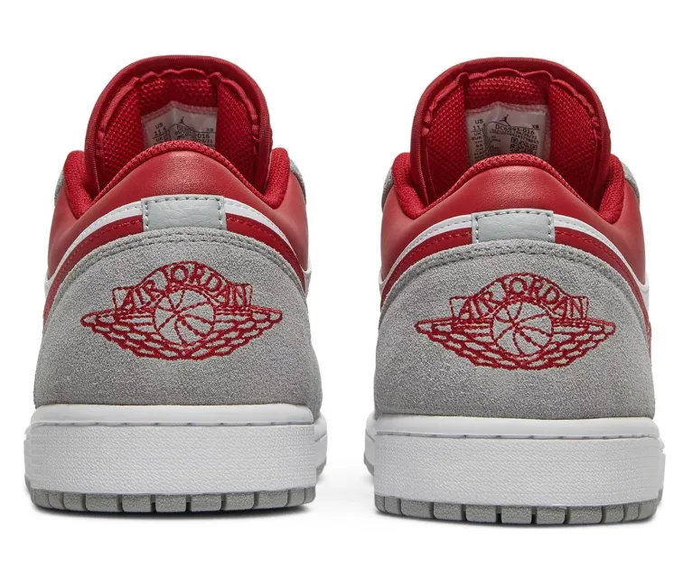 Men's Nike Air Jordan 1 Low SE (Smoke Grey/Red) Flexible Torsion Bar