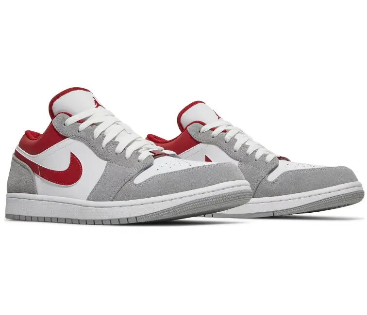 Men's Nike Air Jordan 1 Low SE (Smoke Grey/Red) Reinforced toe box