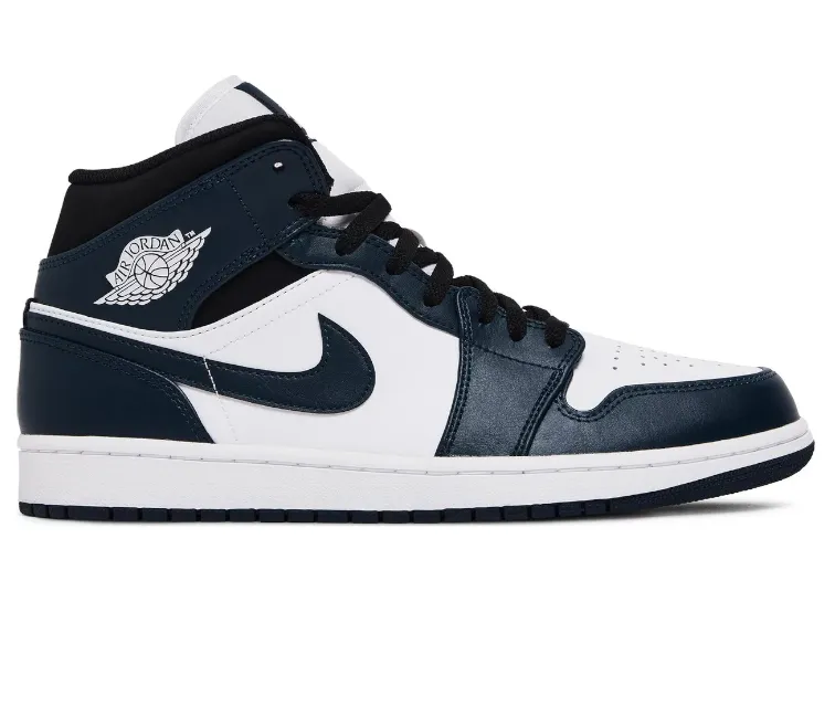 Shock-absorbent arch Airflow Optimized Structure Mens Nike Air Jordan 1 Mid (Armory Navy)