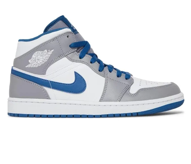 Mens Nike Air Jordan 1 Mid (Cement Grey) Stylish Wear Elevated Sole