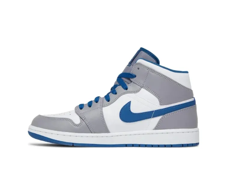 Mens Nike Air Jordan 1 Mid (Cement Grey) Soft Insole Minimalist Design
