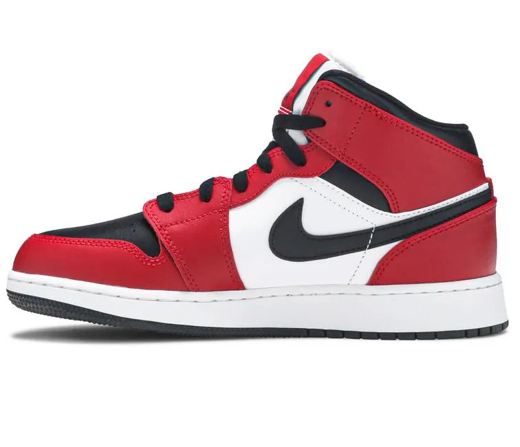 Performance Walk Men's Nike Air Jordan 1 Mid (Chicago Black Toe)