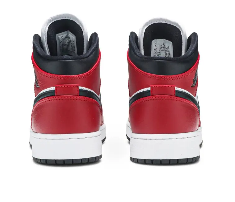 Men's Nike Air Jordan 1 Mid (Chicago Black Toe) Comfortable Workout Training Ready