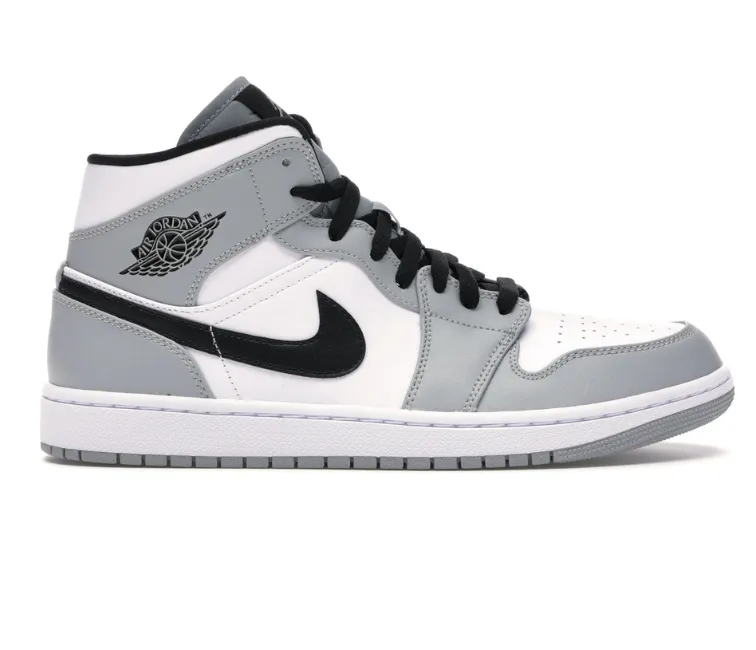 Men's Nike Air Jordan 1 Mid (Light Smoke Grey) Air Channels