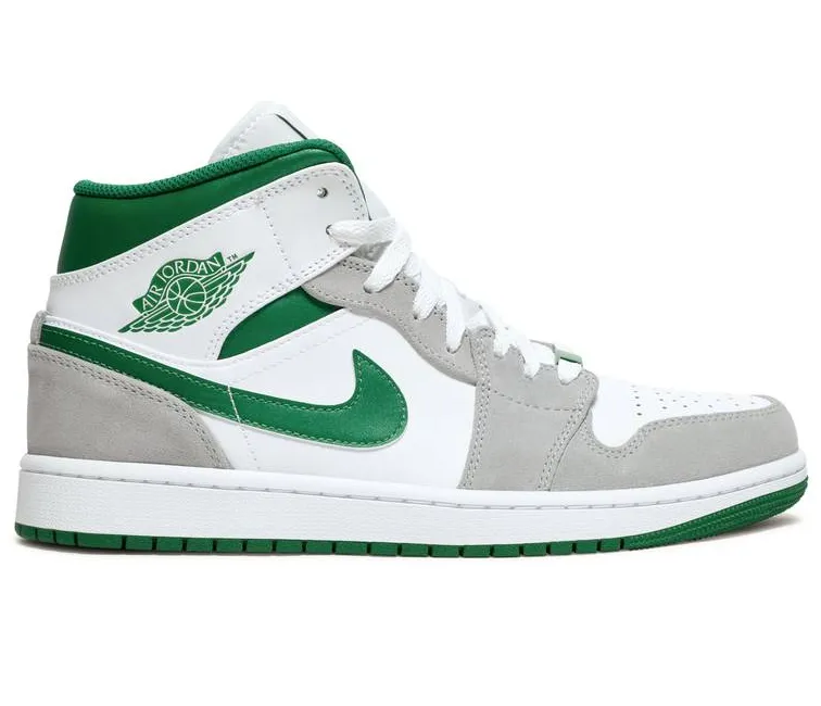 Men's Nike Air Jordan 1 Mid SE (Grey/Pine Green) Flexible Lining