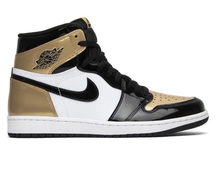Active Cushion Men's Nike Air Jordan 1 Retro High NRG (Patent Gold Toe)